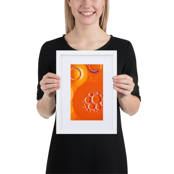 Abstract Orange Bubble - Matte Paper Framed Poster With Mat - Image 2