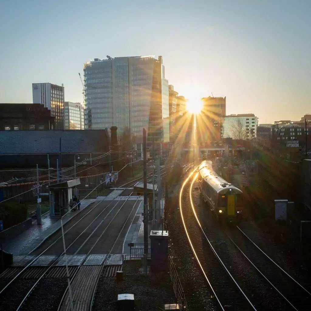 Train leaving Snow Hill Station