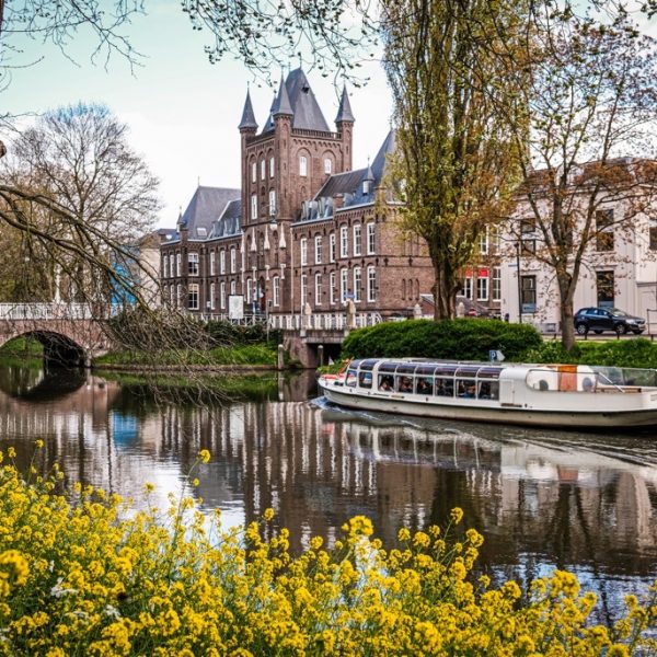 Streets of Canals of Utrecht, The Netherlands, April 2023.