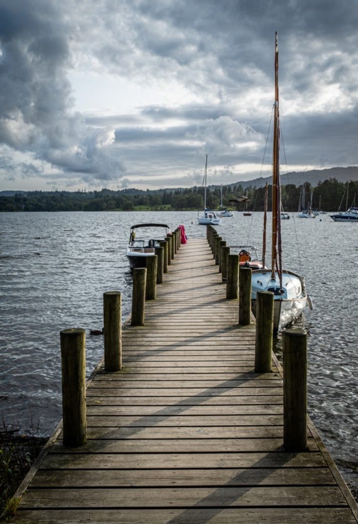 Boat tip on Lake Windermere. Ambleside to Bowness, The Lake District, August, 2023.