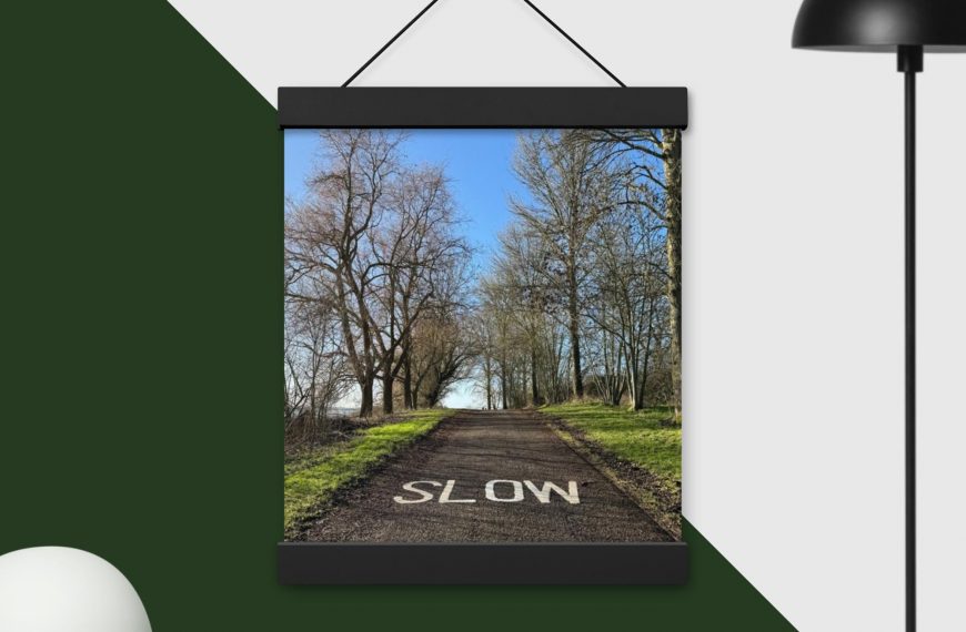 Slow Draycote Water Poster with hangers