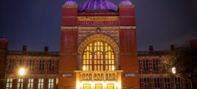 University of Birmingham at Night, Edgbaston, March 2024
