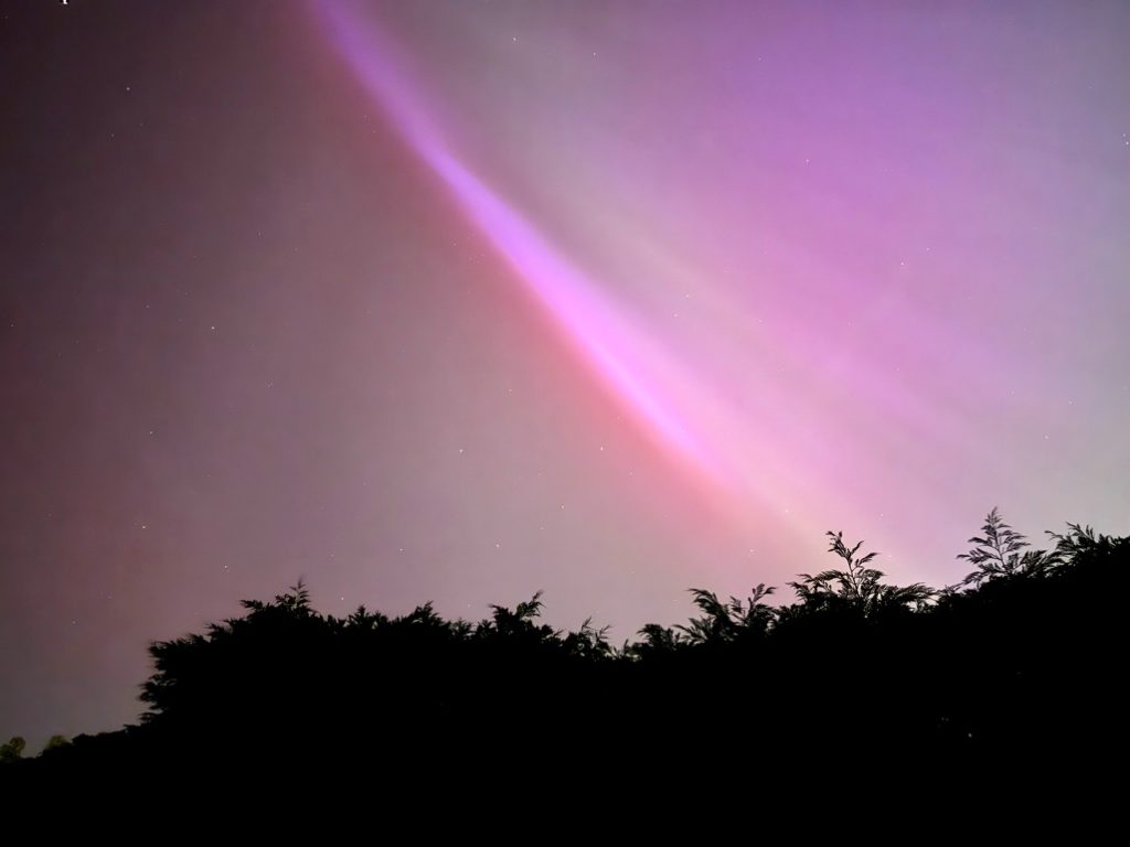 Aurora borealis in my garden, May 2024