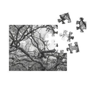 Twisted Trees Jigsaw puzzle with tin