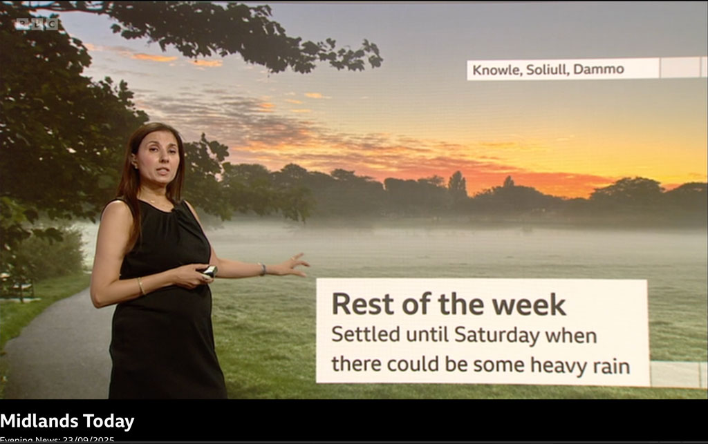 My picture on BBC Midlands today. September 2025.