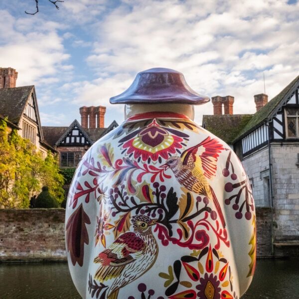 The snowmen at Baddesley Clinton, National Trust, 2025