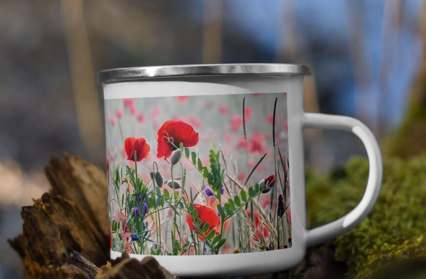 Kinver Wildflower Enamel Mug