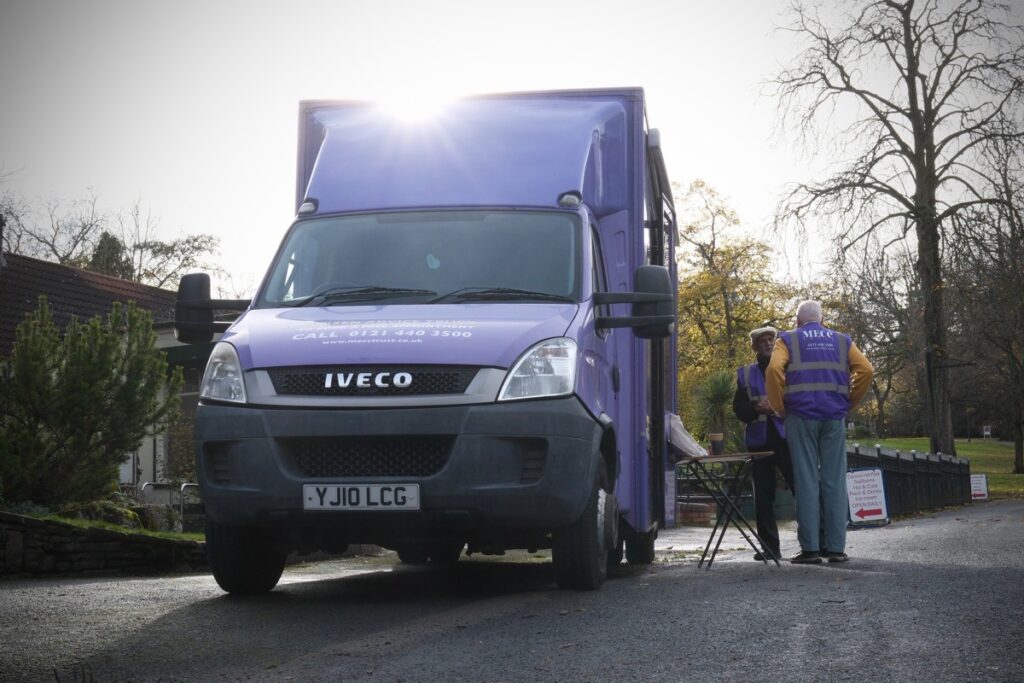 MECC Blue Bus, Cannon Hill Park, November, 2025