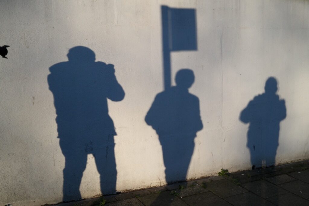 Birmingham photowalk capturing winter street photography and long shadows.