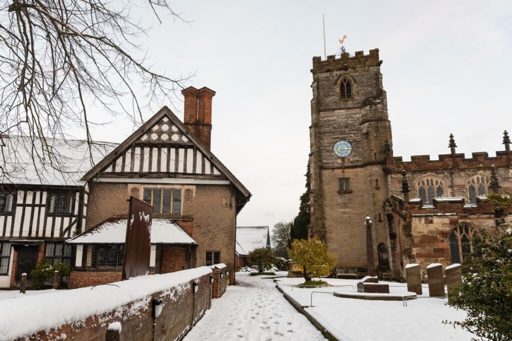 Snowfall at first light, Knowle, Solihull