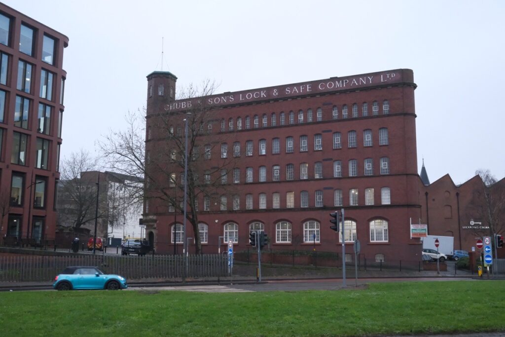 Photographing Wolverhampton, the impressive Chubb locks building is a ghost of the past.