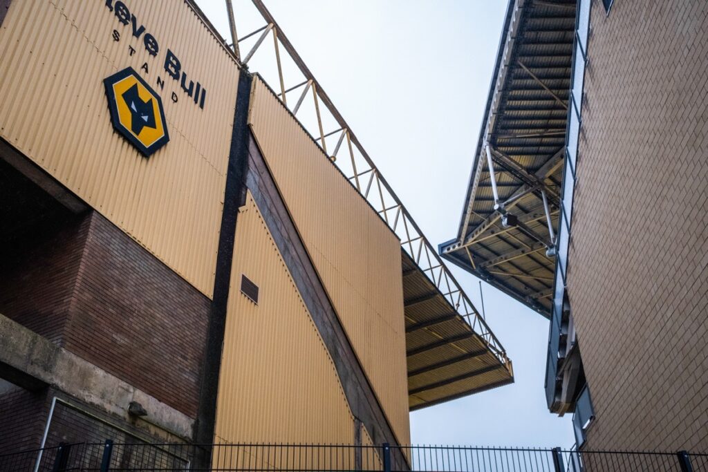 Photographing Wolverhampton, Sharp angles around the Molineux Stadium. 