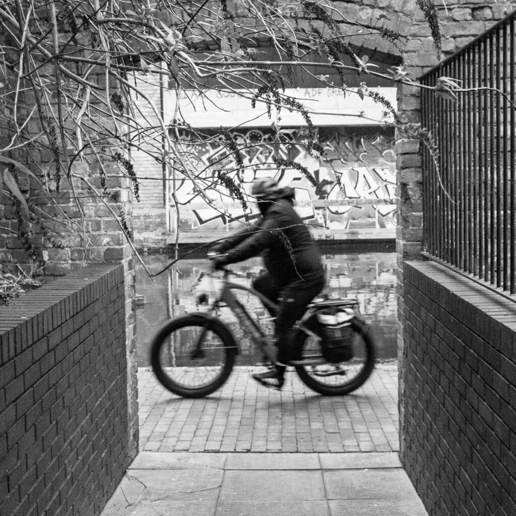 Atmospheric black and white canal photography in Birmingham