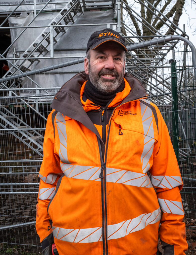 Richard the site manager from Reynolds Conservation site manager - Golden Lion Restoration Project