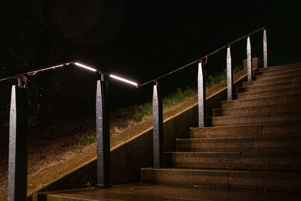 Reflections in the dark, the University at night