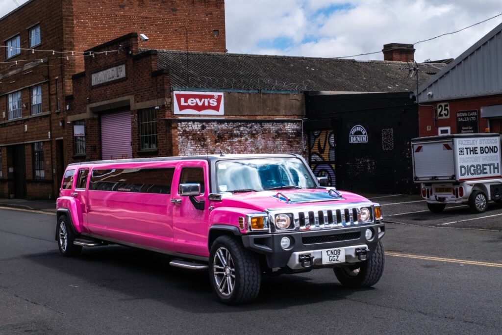 Photographing Digbeth: Pink Limousine on Floodgate Street.