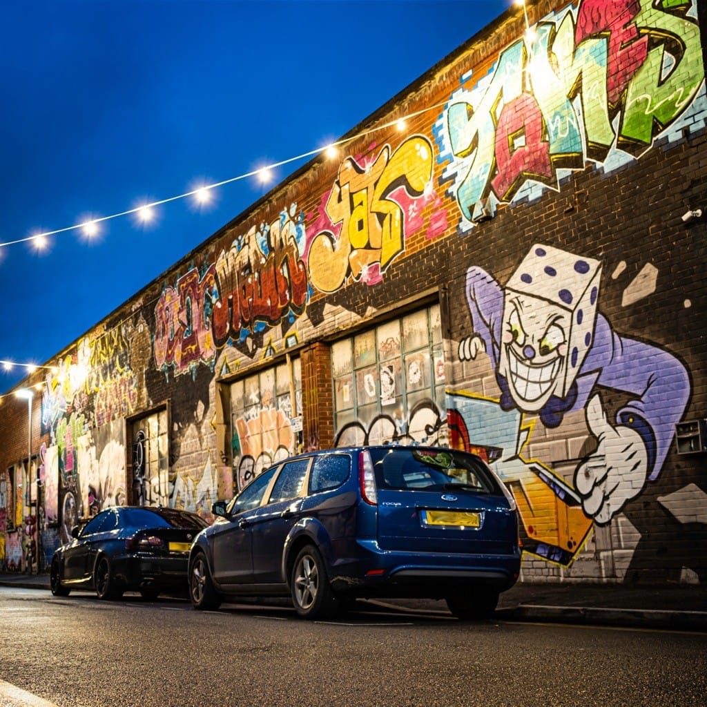 Walking in Digbeth, just off Floodgate St, January, 2023