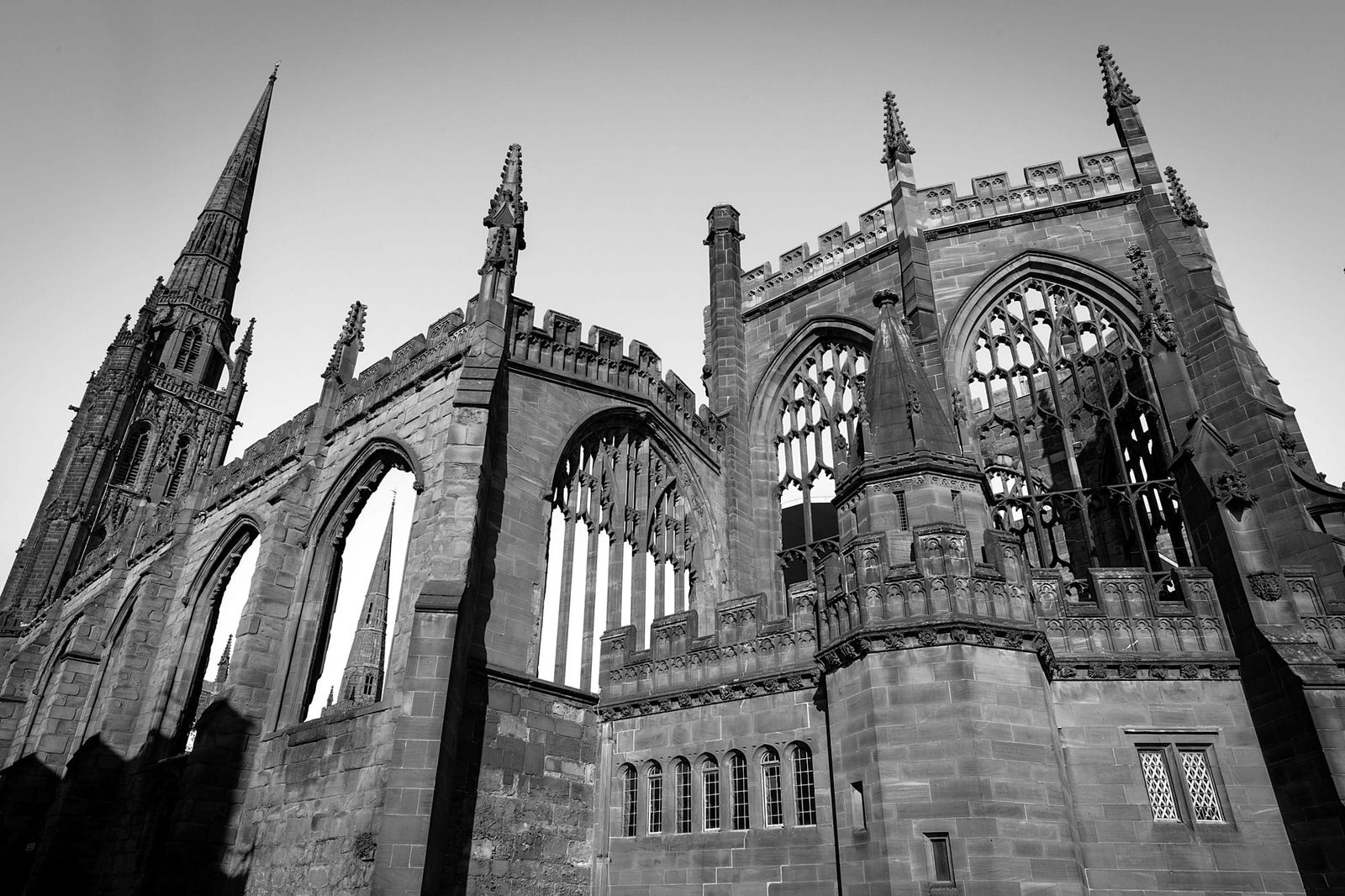 Looking up at the old Cathedral