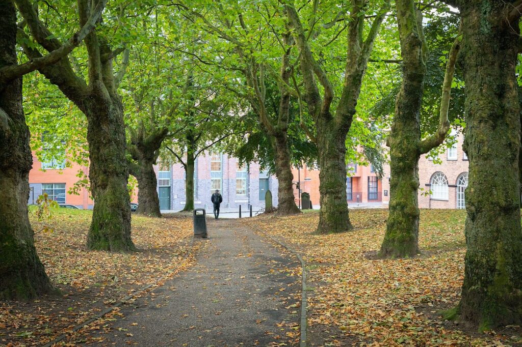 Walking in St Paul’s Square and down Livery Street