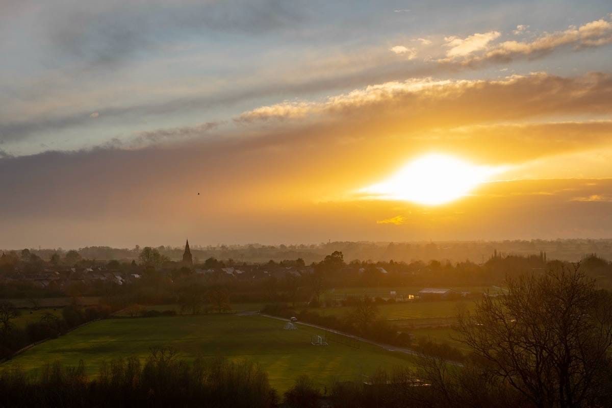 Sunset, Cricks Wood and Cracks Hill, Northamptonshire