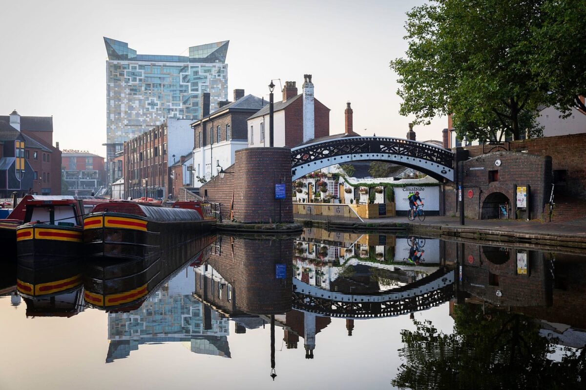 Gas Street Basin Black and White Birmingham