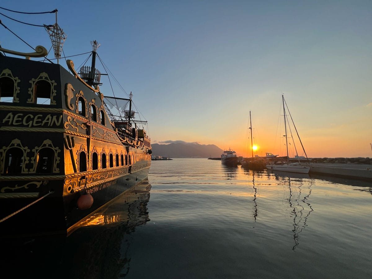 Sunrise in Kardamena, Greece, July 2022