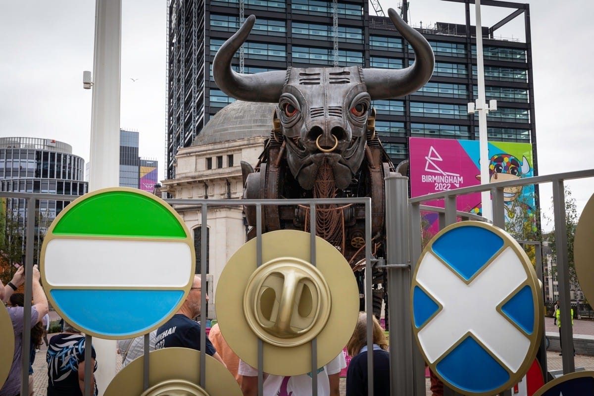 The Birmingham Bull. Centenary Square, Commonwealth Games 2022