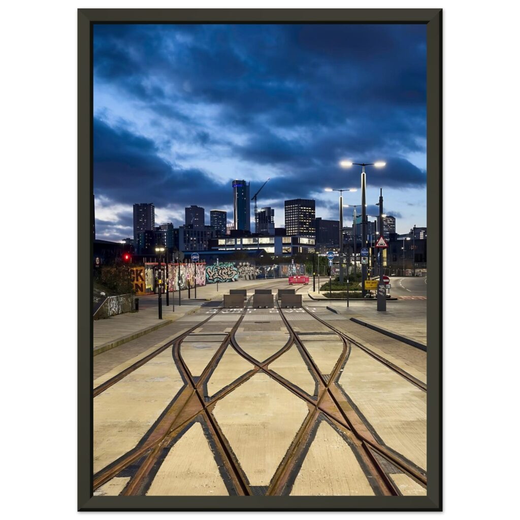 The tracks of the city Framed Poster