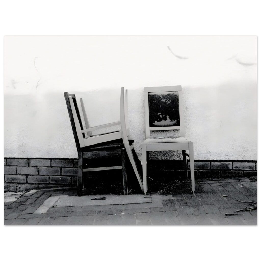 Black and White Chairs Poster