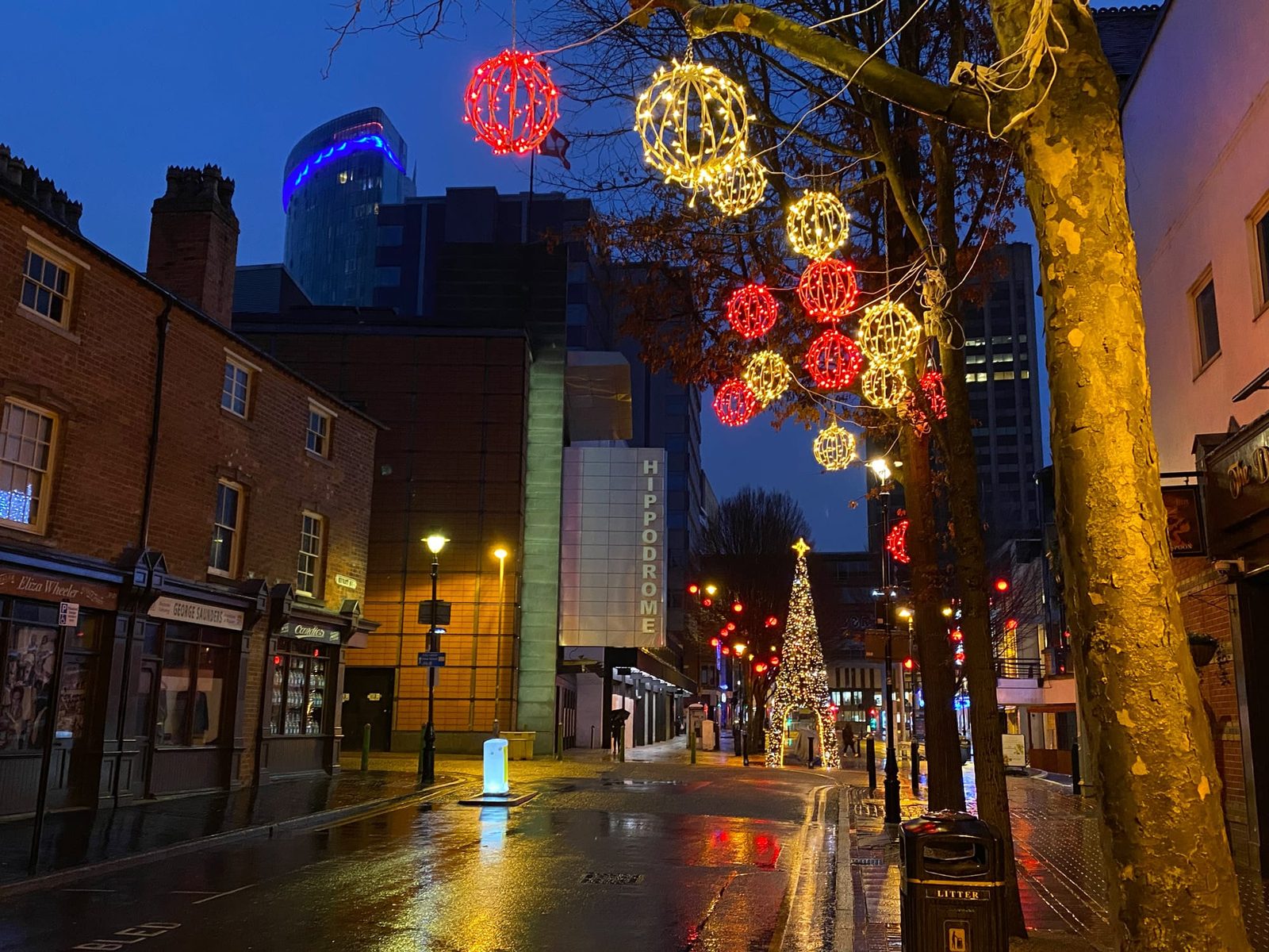 Looking up Hurst Street