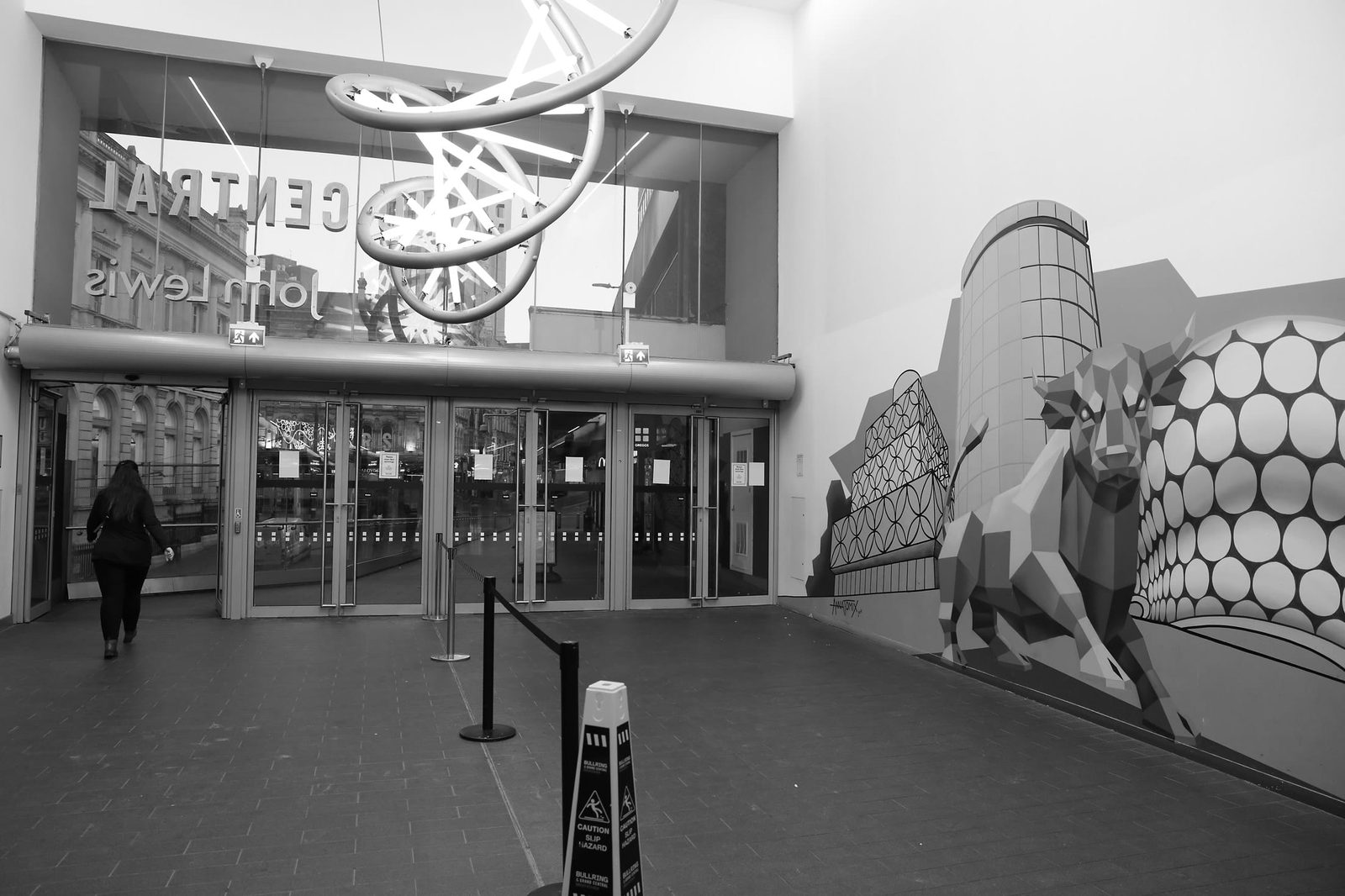 Annatomix art work graces the entrance to Grand Central