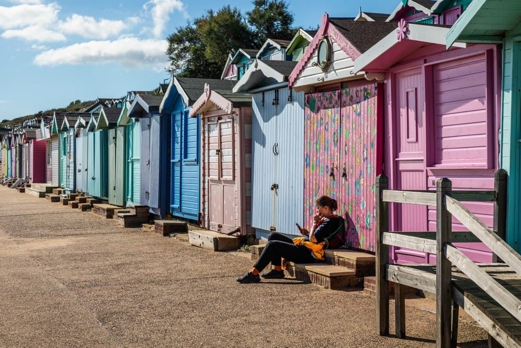 Beach Huts along the Essex coats, Walton on the Naze, Essex, 2004