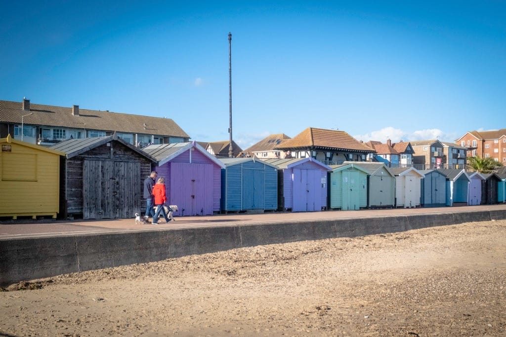 Beach Huts along the Essex coats, Clacton, Essex, 2004