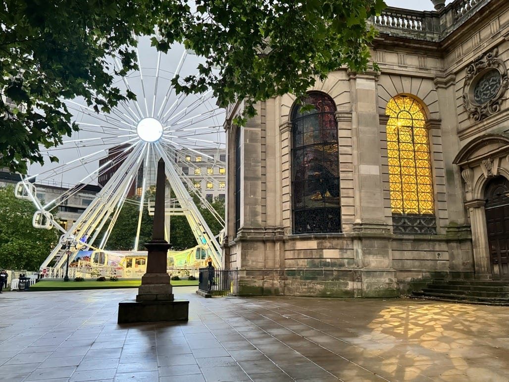 There were signs of the cost of living crisis with unopened cans of food left on a bench. A story within a story as the unopened cans sit on a bench near to the luxury five ways hotel where people can take a Rockstar taxi. 