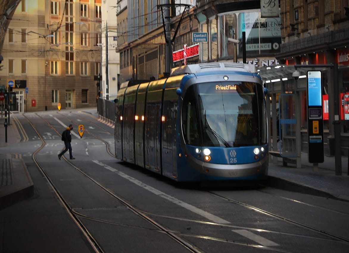 Catching the tram