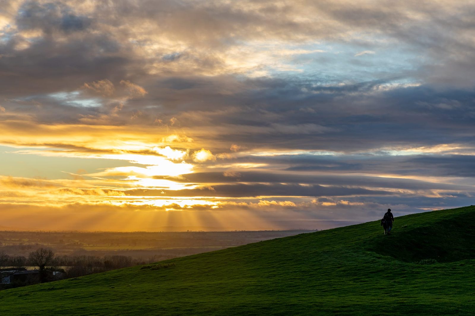 Barton Dassett Hills Country Park - setting sun