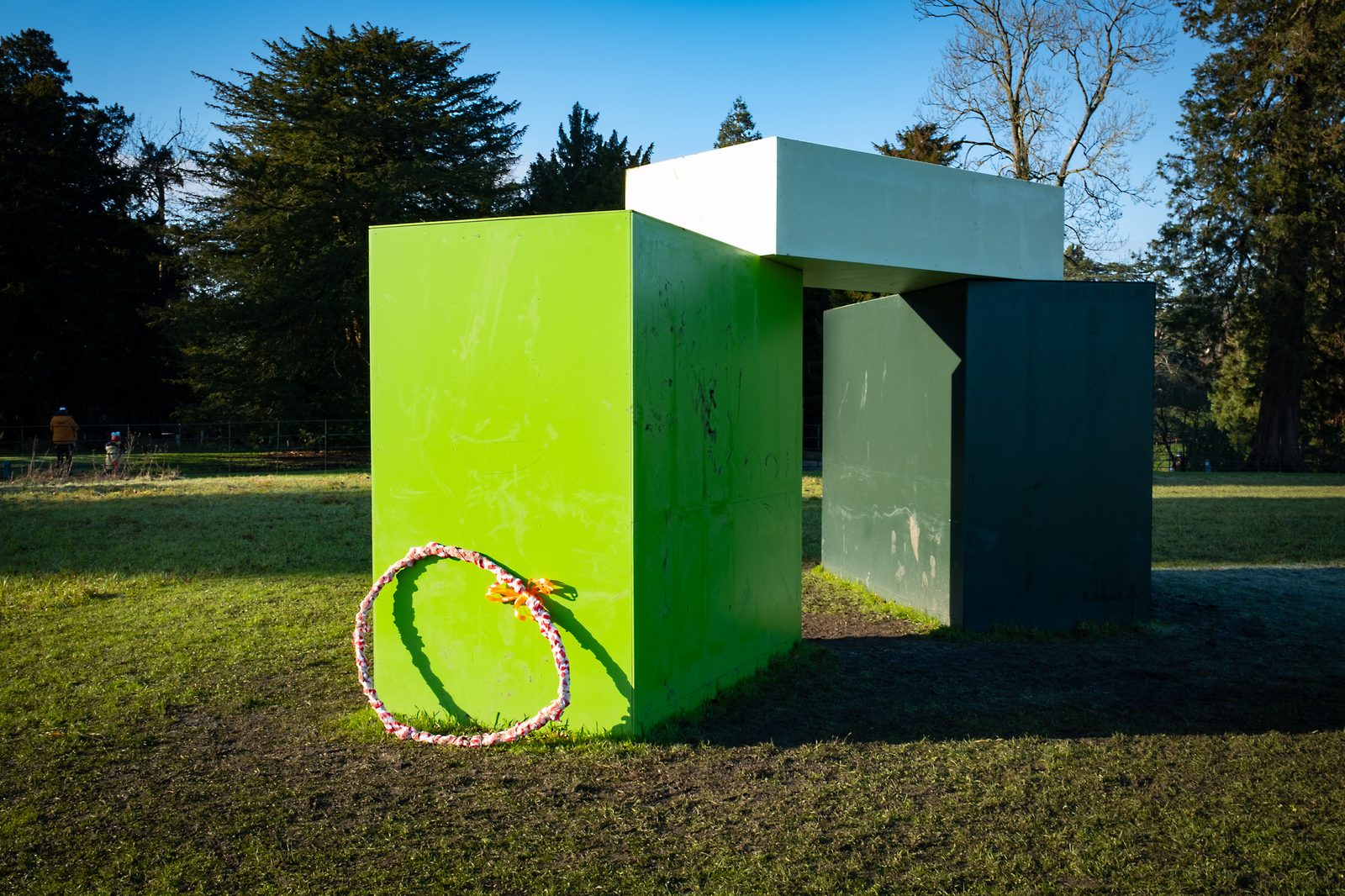 Sculpture in the Old Town Meadow with Wreath 