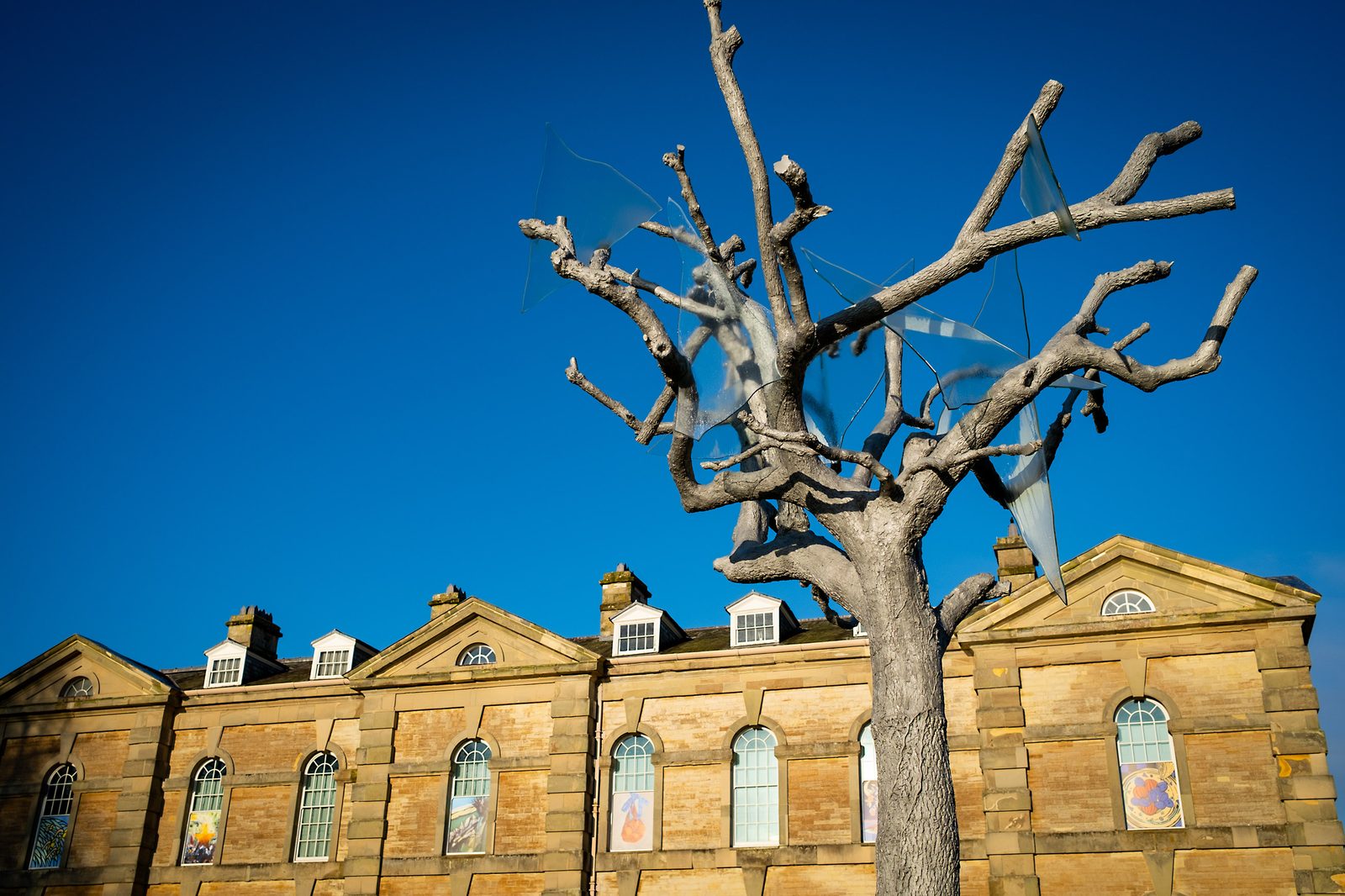 Aluminium Tree with Shards of glass in the branches