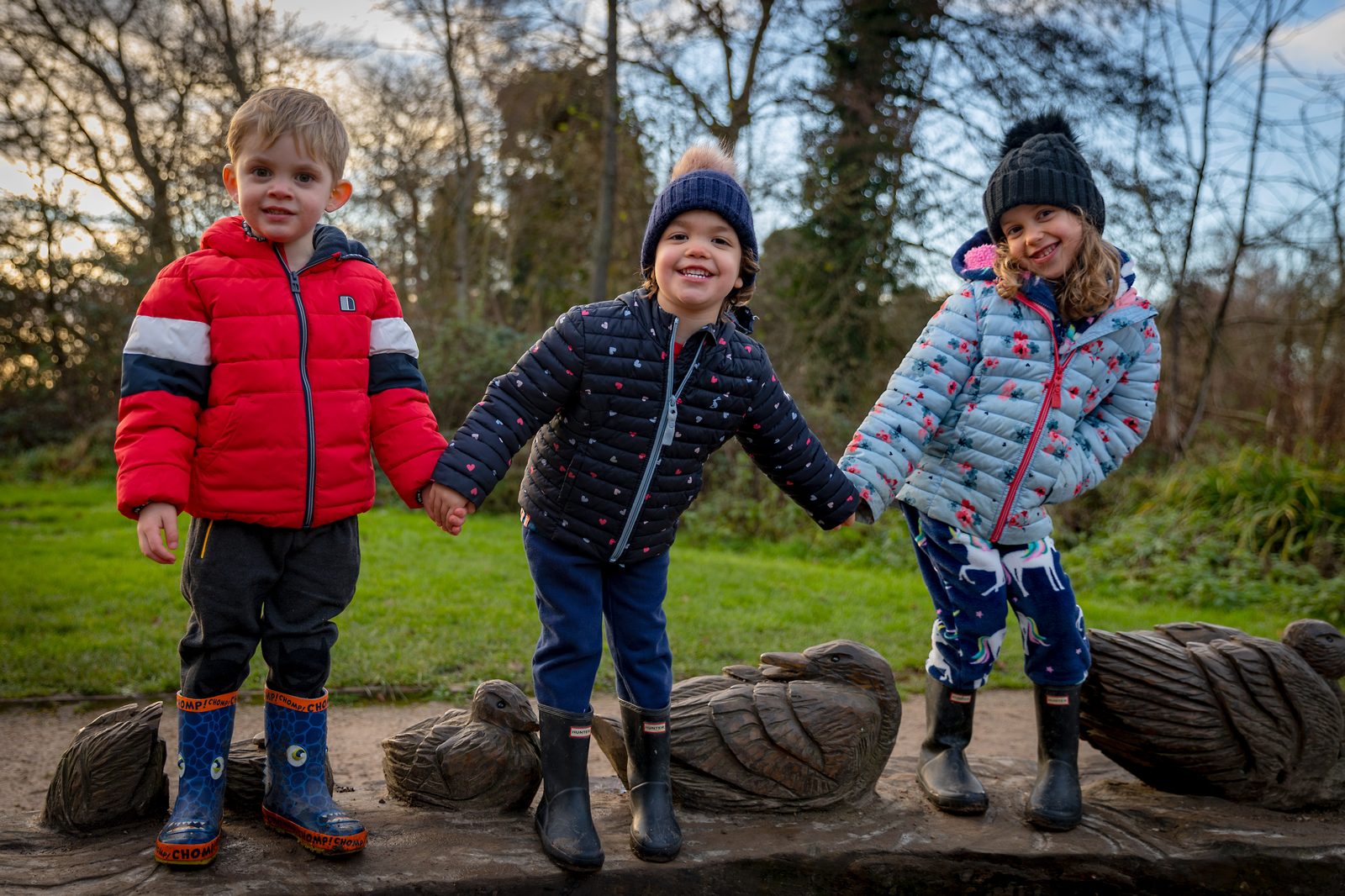The Grandchildren posing for a picture