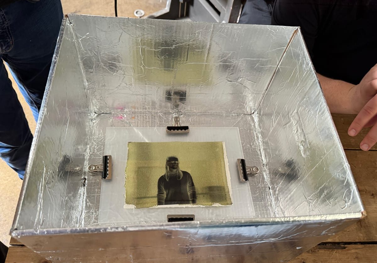 Cyanotype printing, The Old Printworks, Balsall Heath, April 2025