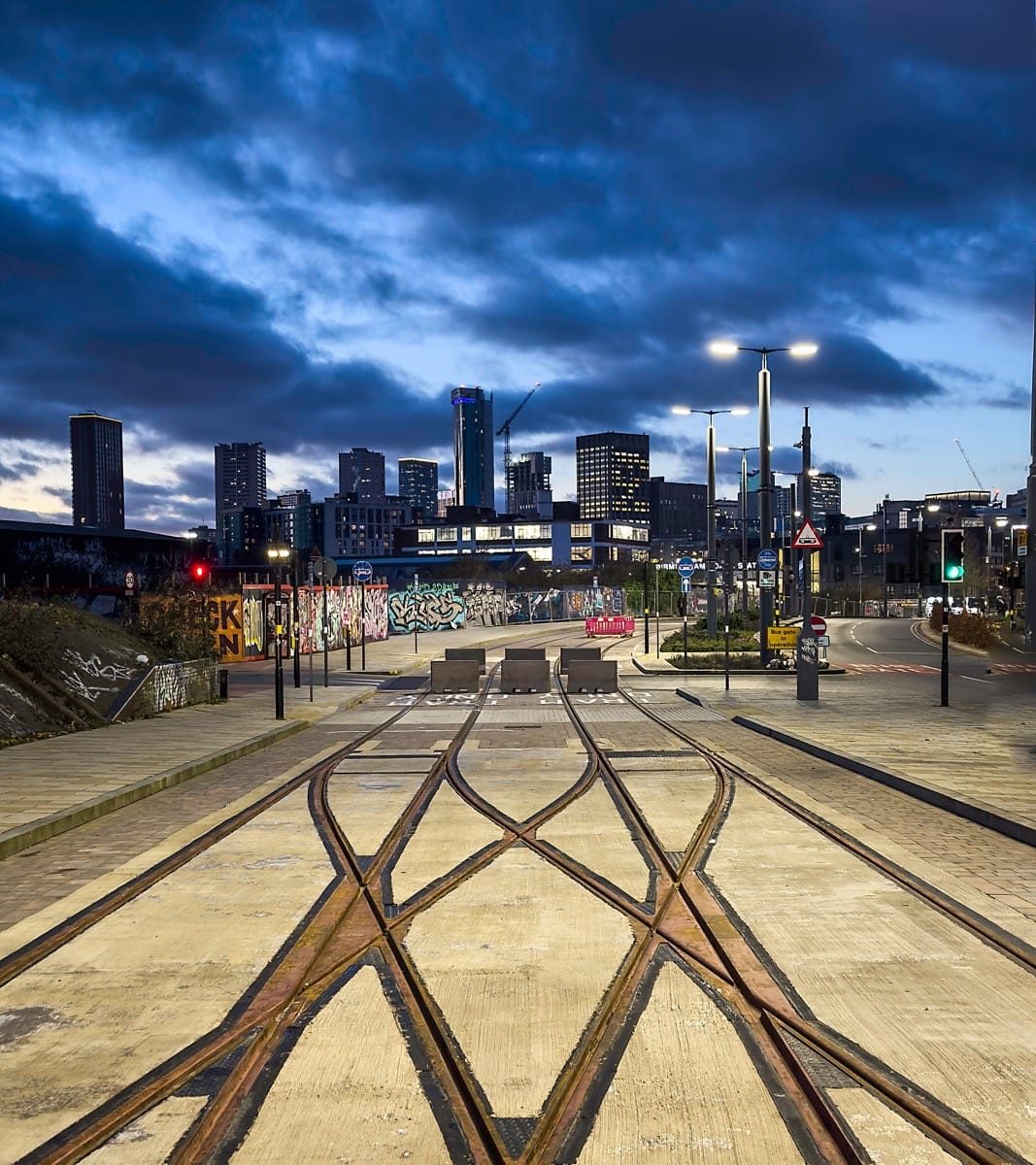 Sunset and blue hour, Digbeth, Birmingham, January, 2025.