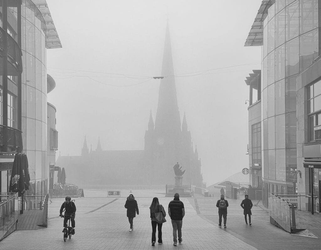 A foggy start to the day in Birmingham