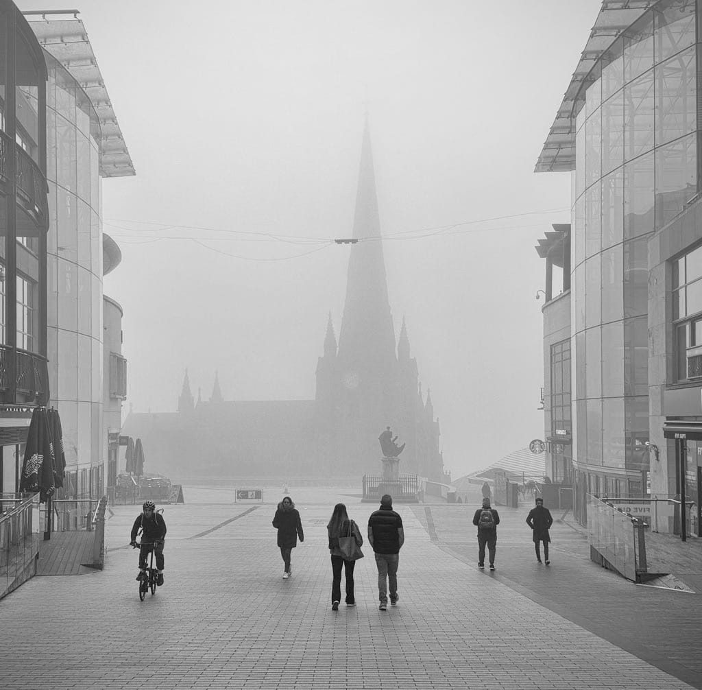 A foggy start to the day in Birmingham