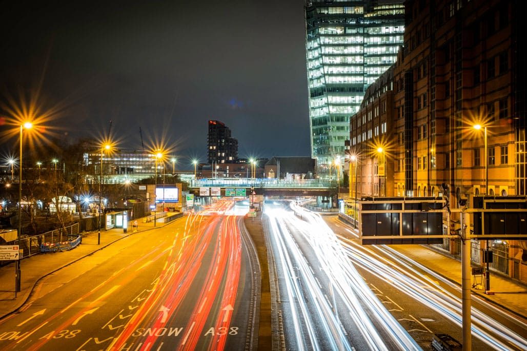 Pedestrian Footbridge, Great Charles Street Queensway, Birmingham, March 2023.
