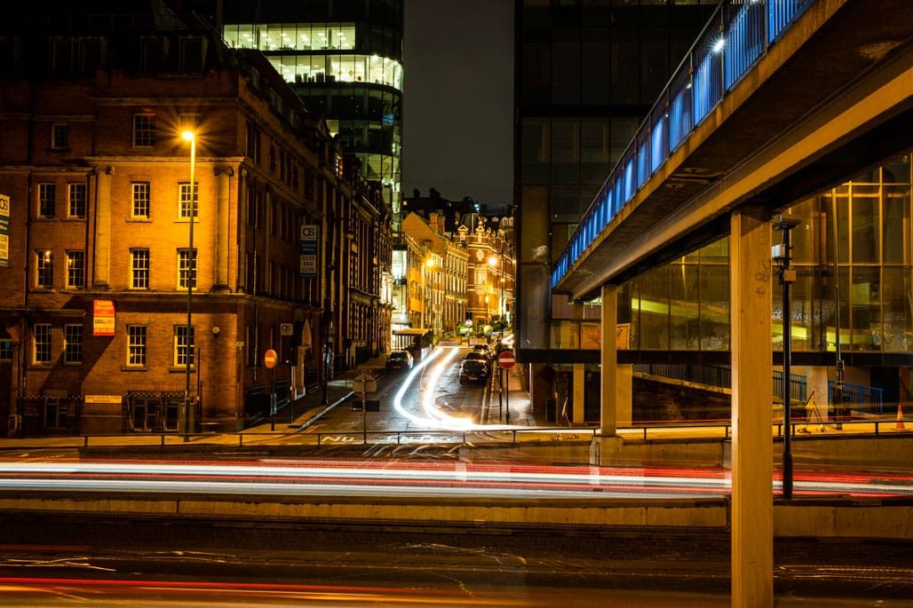 Pedestrian Footbridge, Great Charles Street Queensway, Birmingham, March 2023.