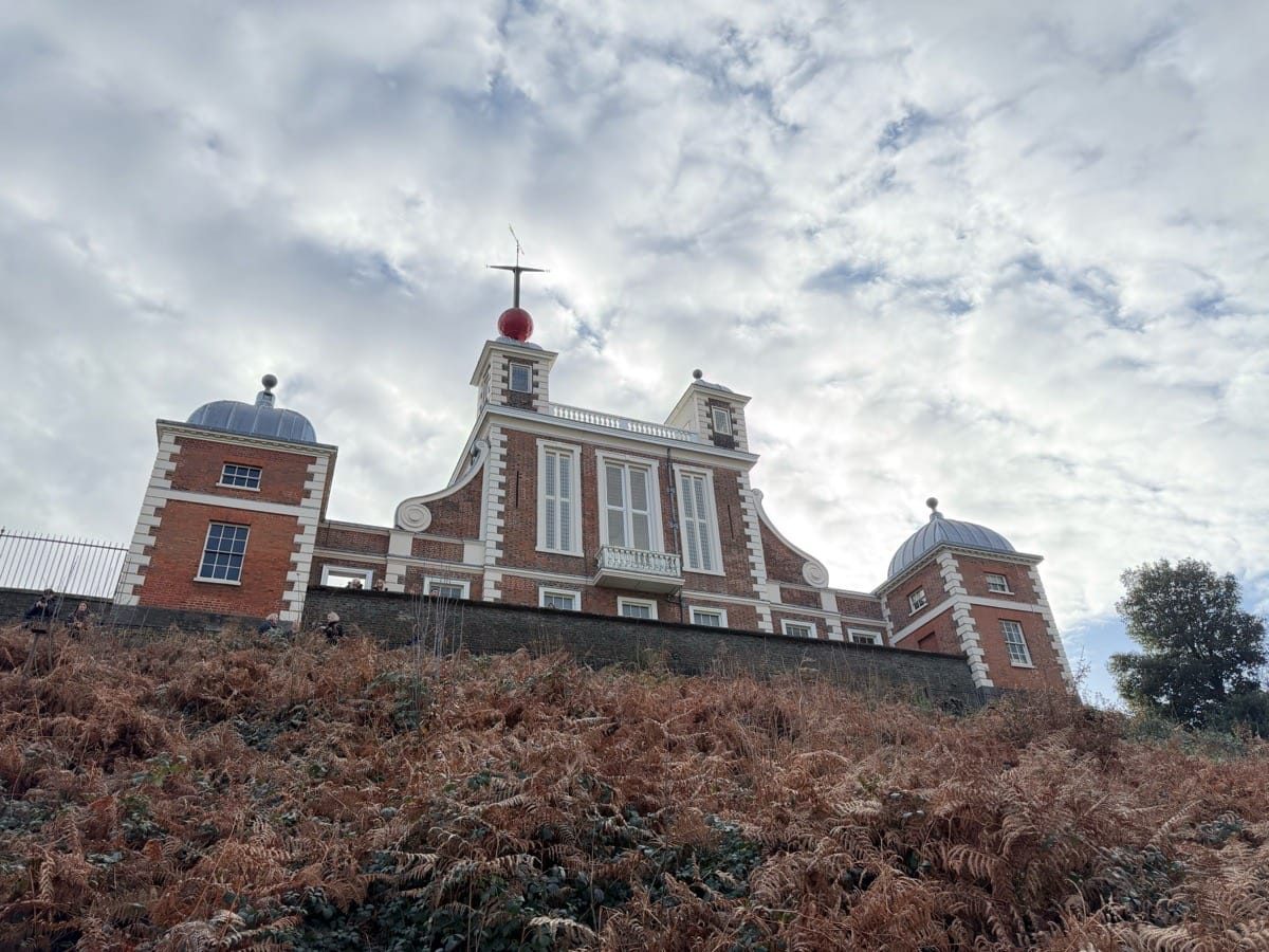The Royal Greenwich Observatory towering above the town.