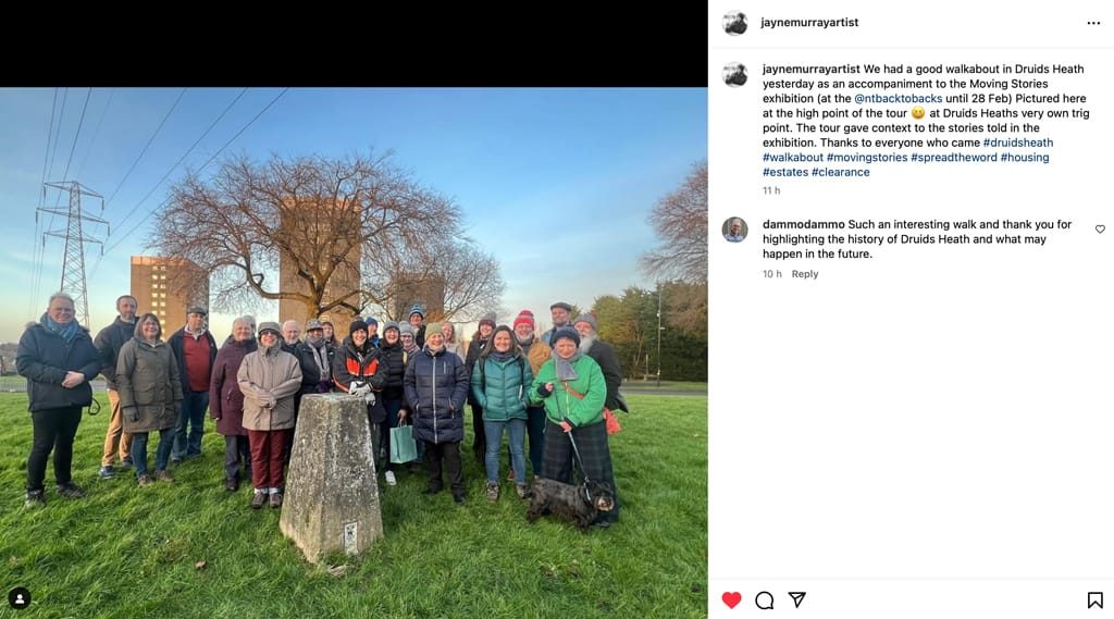 Druids Heath walking tour organised by Place Prospectors and the National Trust, Druids Heath, Birmingham, January 2025