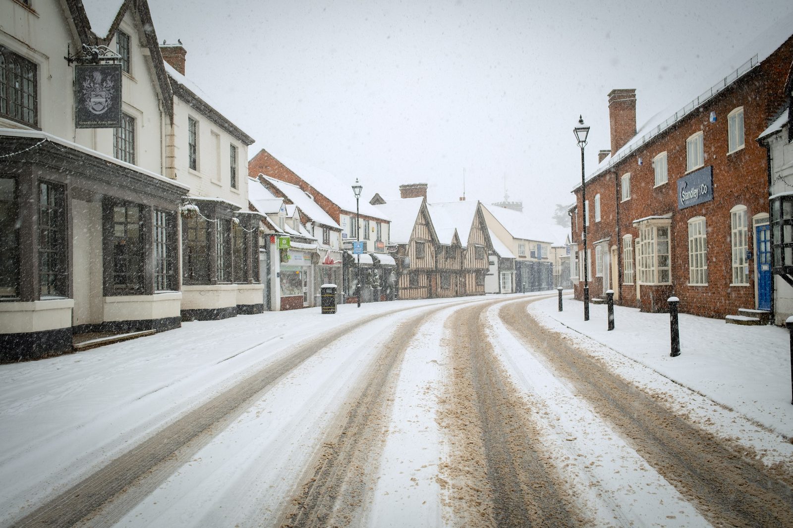 Knowle High Street in the Snow