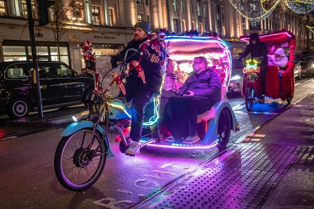 The noisy London pedicabs 