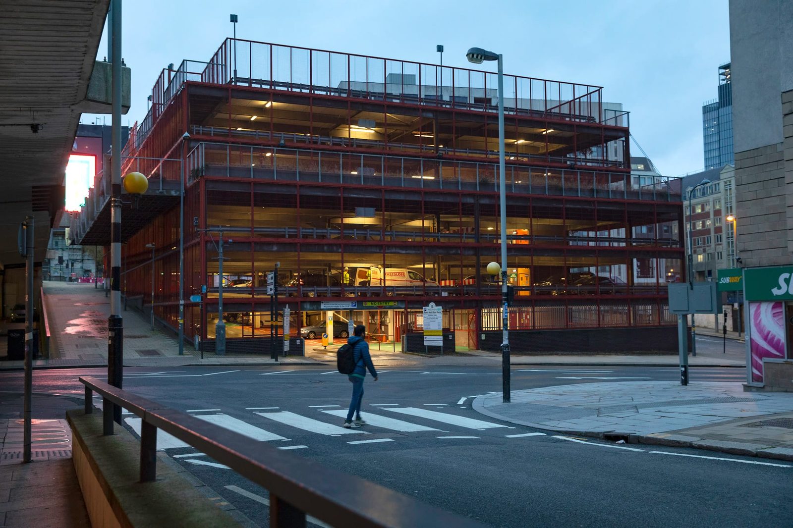 car park outside the mailbox